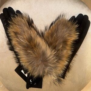 Echo Real Fur Leather Gloves - small